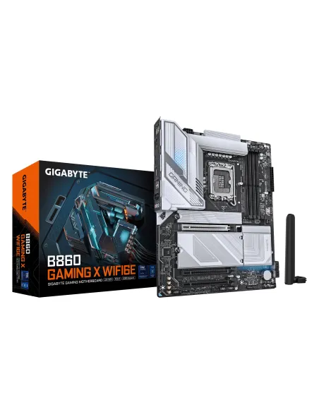 GIGABYTE B860 GAMING X WIFI6E Placa base - CPUs Intel Core Ultra, VRM de 12+1+2+1 fases, hasta 9066MHz DDR5, 1xPCIe 5.0 +