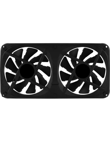 Aerocool ASTRO24 Doble Ventilador PC 12cm ARGB LED Soporte Antivibración Negro