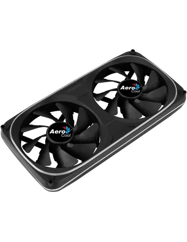 Aerocool ASTRO24 Doble Ventilador PC 12cm ARGB LED Soporte Antivibración Negro