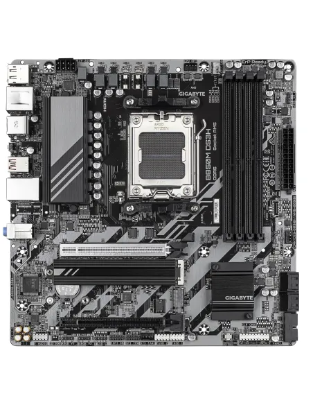 GIGABYTE B850M DS3H Placa Base - Procesadores AMD Ryzen Serie 9000, 16+2+2 fases VRM digitales, hasta 8200MHz DDR5 (OC), 1xPCIe