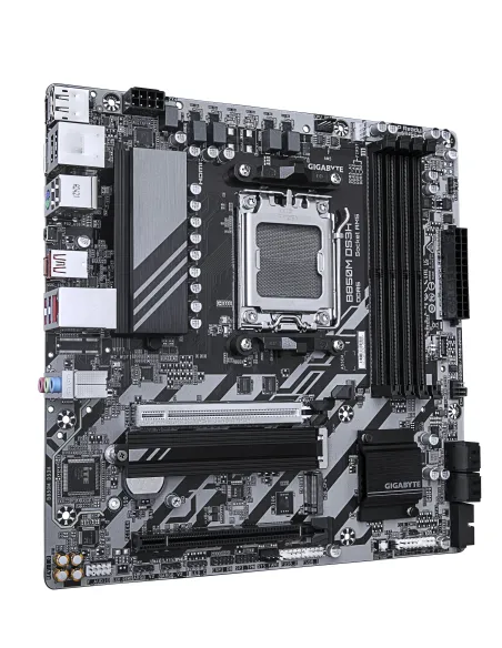 GIGABYTE B850M DS3H Placa Base - Procesadores AMD Ryzen Serie 9000, 16+2+2 fases VRM digitales, hasta 8200MHz DDR5 (OC), 1xPCIe