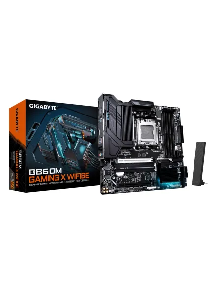 GIGABYTE B850M GAMING X WIFI6E Placa Base - Procesadores AMD Ryzen Serie 9000, VRM Digital 10+2+2 fases, hasta 8200MHz DDR5