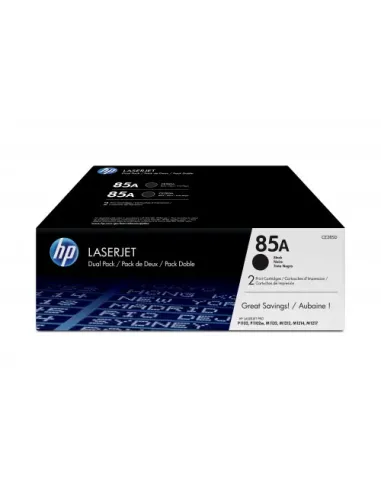 HP Pack de ahorro de 2 cartuchos de tóner original LaserJet HP 85A negro