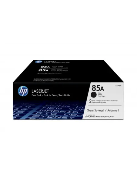 HP Pack de ahorro de 2 cartuchos de tóner original LaserJet HP 85A negro