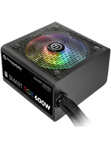 Fuente de alimentacion gaming thermaltake smart rgb atx 600w 80 plus negro
