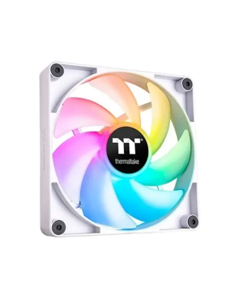 Ventilador 140x140 thermaltake ct140 white pack 2uds - 1500rpm - pwm - argb