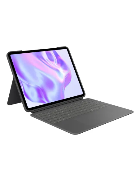 Logitech Combo Touch, funda con teclado, iPad Pro 13 pulgadas (M4)(2024) - Teclado retroiluminado extraíble con soporte