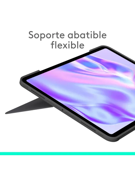 Logitech Combo Touch, funda con teclado, iPad Pro 13 pulgadas (M4)(2024) - Teclado retroiluminado extraíble con soporte