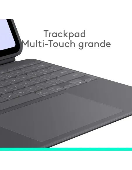 Logitech Combo Touch, funda con teclado, iPad Pro 13 pulgadas (M4)(2024) - Teclado retroiluminado extraíble con soporte