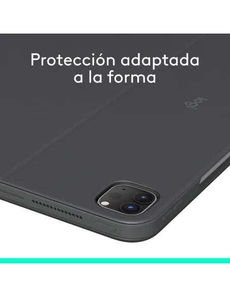Logitech Combo Touch, funda con teclado, iPad Pro 13 pulgadas (M4)(2024) - Teclado retroiluminado extraíble con soporte