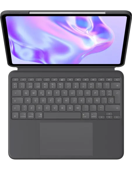 Logitech Combo Touch, funda con teclado, iPad Pro 13 pulgadas (M4)(2024) - Teclado retroiluminado extraíble con soporte