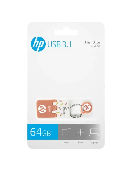 HP x778w unidad flash USB 64 GB USB tipo A 3.2 Gen 1 (3.1 Gen 1) Naranja, Blanco