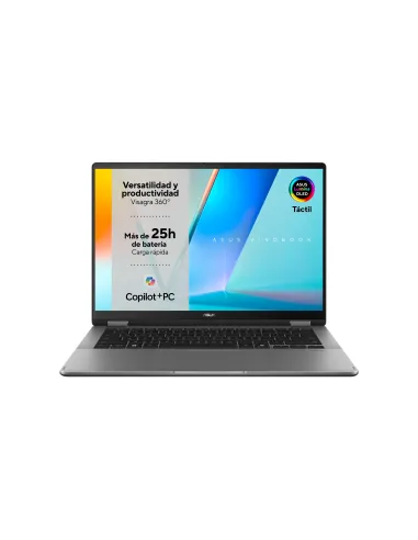 ASUS Vivobook 14 Flip OLED TP3407SA-QL064W Copilot+ PC - Ordenador Portátil 14" WUXGA (Intel Core Ultra 7 258V, 32GB RAM, 1TB