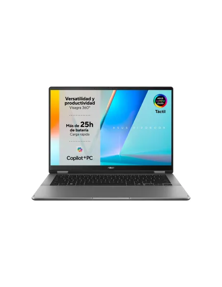 ASUS Vivobook 14 Flip OLED TP3407SA-QL064W Copilot+ PC - Ordenador Portátil 14" WUXGA (Intel Core Ultra 7 258V, 32GB RAM, 1TB
