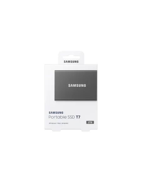Samsung Portable SSD T7 2 TB USB Tipo C 3.2 Gen 2 (3.1 Gen 2) Gris