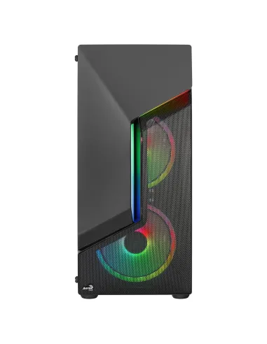 Aerocool SCAPEBKV3 Caja Gaming ATX Frontal RGB LED Cristal Templado 3xVentiladores ARGB Negro