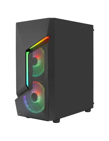 Aerocool SCAPEBKV3 Caja Gaming ATX Frontal RGB LED Cristal Templado 3xVentiladores ARGB Negro