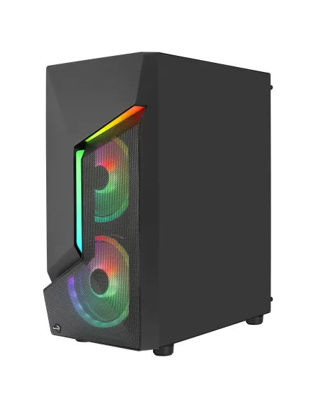 Aerocool SCAPEBKV3 Caja Gaming ATX Frontal RGB LED Cristal Templado 3xVentiladores ARGB Negro