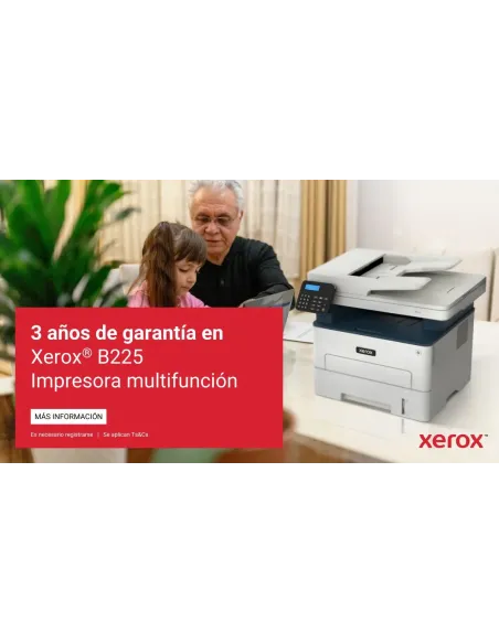 Xerox B225 A4 34 ppm Inalámbrica a doble cara Copia impresión escaneado PS3 PCL5e 6 ADF 2 bandejas Total 251 hojas