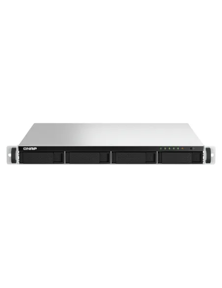 QNAP TS-464U NAS Bastidor (1U) Intel® Celeron® N5095 8 GB DDR4 0 TB QNAP Turbo System Aluminio, Negro