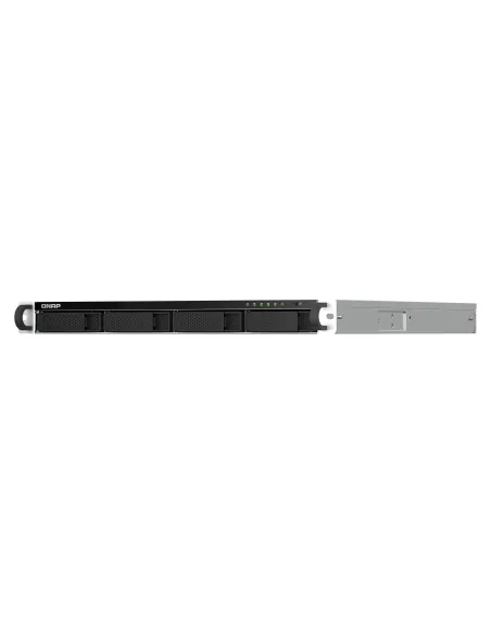 QNAP TS-464U NAS Bastidor (1U) Intel® Celeron® N5095 8 GB DDR4 0 TB QNAP Turbo System Aluminio, Negro