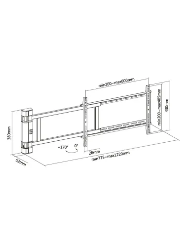 Equip Soporte giratorio motorizado para TV de 32"-75