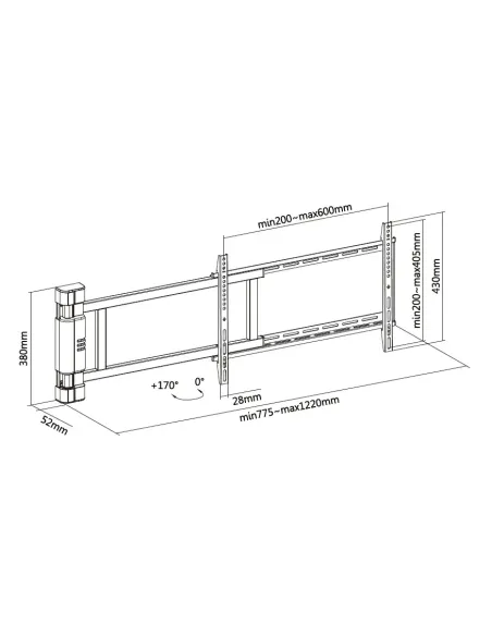 Equip Soporte giratorio motorizado para TV de 32"-75