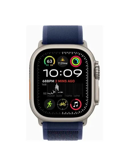 Smartwatch apple watch ultra 2 gps + cell 49mm natural titanium case blue loop trail s - m