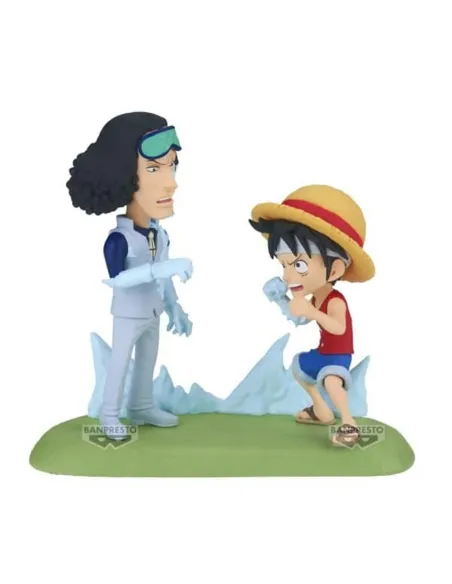 Figura banpresto one piece world collectable figure log stories monkey.d.luffy vs kuzan 9cm