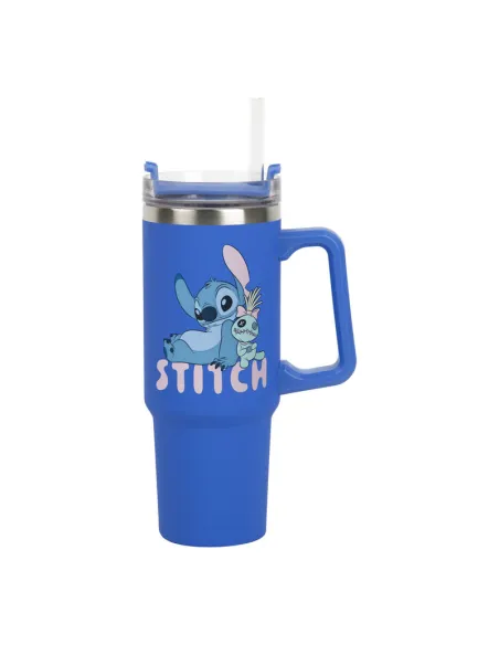 Vaso de viaje termico con pajita paladone disney stitch 900ml