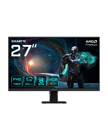 GIGABYTE GS27FA 27" Monitor de Juego FHD - 1920 x 1080, 180Hz, 1ms, 300 cd m², FreeSync, HDR Ready, HDMI 2.0