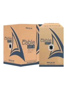 Bobina de cable de red exterior cca sólido en caja  ftp  cat. 6  100 metros