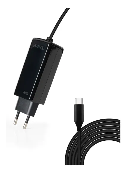 TooQ Cargador de portátil GAN USB-C PD 100W, Negro