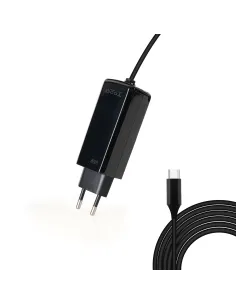 TooQ Cargador de portátil GAN USB-C PD 45W, Negro