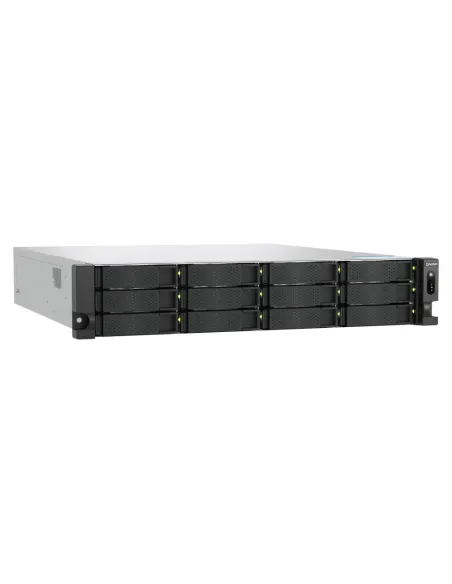 QNAP TS-H1277AXU-RP NAS Bastidor (2U) AMD Ryzen™ 5 16 GB DDR5 168 TB Unidad de disco duro QuTS hero Negro