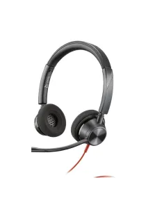 Auriculares poly estéreo blackwire 3325 con certificación microsoft teams usb - c + conector de 35 mm + adaptador usb - c - a