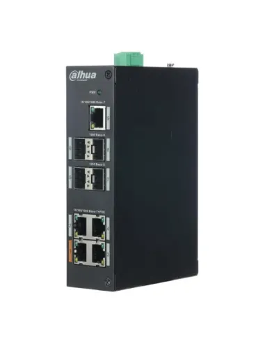 (DH-PFS3409-4GT-V2) DAHUA SWITCH INDUSTRIAL L2 4 PUERTOS +1 UPLINK GIGABIT + 4 SFP