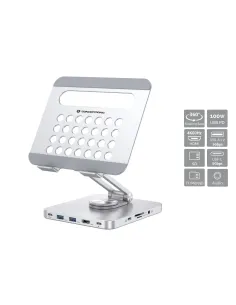 Conceptronic DONN26G mueble y soporte para dispositivo multimedia Plata Tableta Carro para administración de tabletas 2