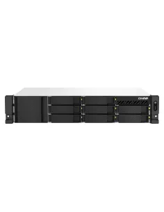 QNAP TS-873AeU-RP NAS Bastidor (2U) Ryzen Embedded V1500B 4 GB DDR4 0 TB QuTS hero Negro