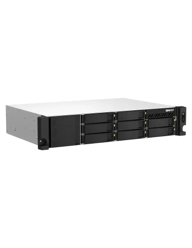 QNAP TS-873AeU-RP NAS Bastidor (2U) Ryzen Embedded V1500B 4 GB DDR4 0 TB QuTS hero Negro