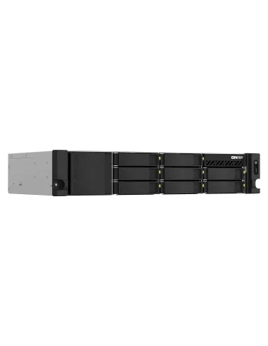 QNAP TS-873AeU-RP NAS Bastidor (2U) Ryzen Embedded V1500B 4 GB DDR4 0 TB QuTS hero Negro