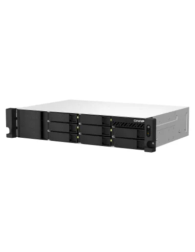 QNAP TS-873AeU-RP NAS Bastidor (2U) Ryzen Embedded V1500B 4 GB DDR4 0 TB QuTS hero Negro