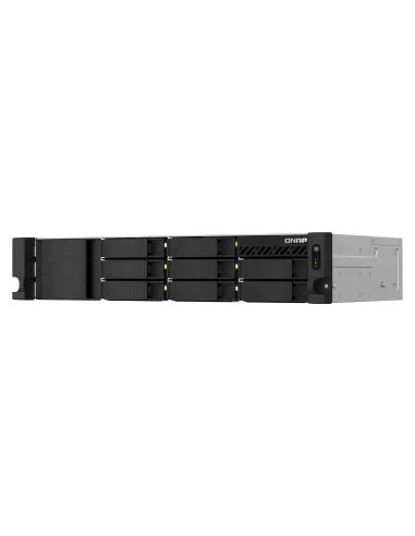 QNAP TS-873AeU-RP NAS Bastidor (2U) Ryzen Embedded V1500B 4 GB DDR4 0 TB QuTS hero Negro