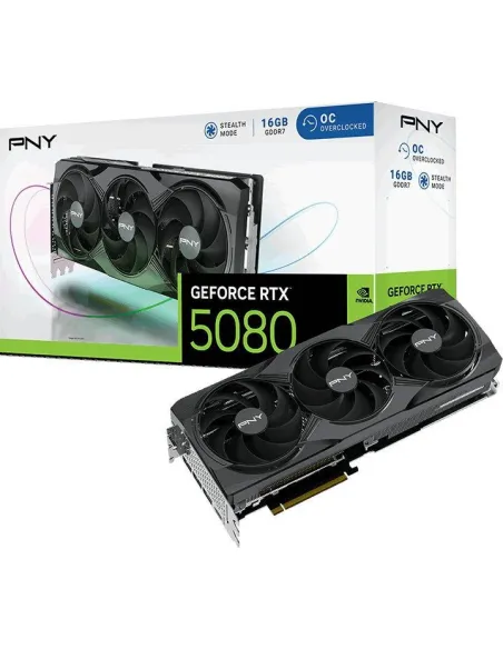 Tarjeta grafica pny geforce rtx 5080 oc 16gb ddr7 3xdp