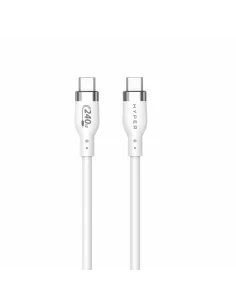 Cable usb tipo c hyper 2m -  macho - macho -  blanco