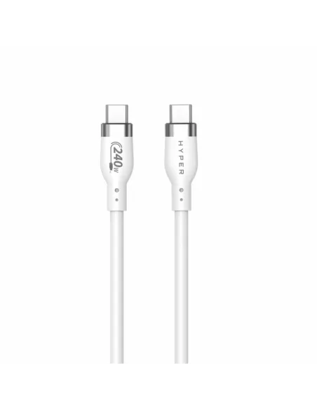 Cable usb tipo c hyper 2m -  macho - macho -  blanco