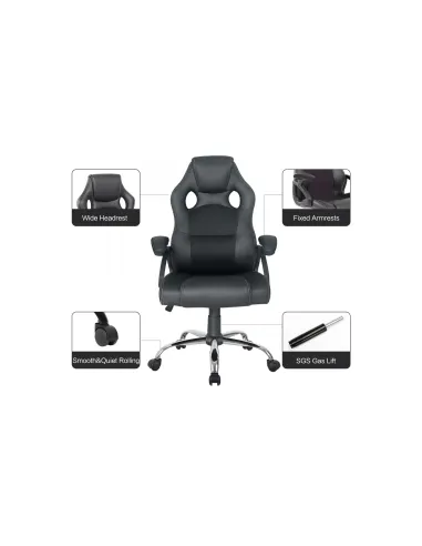 Equip 651016 silla de oficina y de ordenador Asiento acolchado Respaldo acolchado
