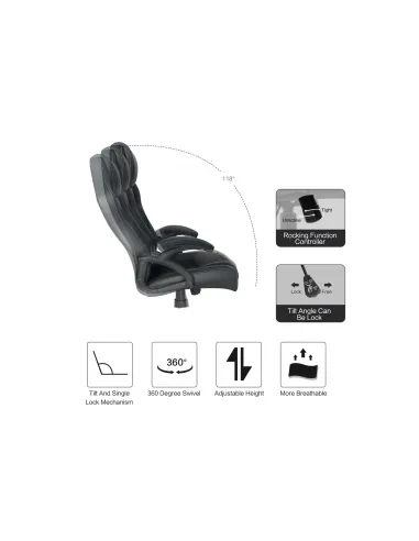 Equip 651016 silla de oficina y de ordenador Asiento acolchado Respaldo acolchado