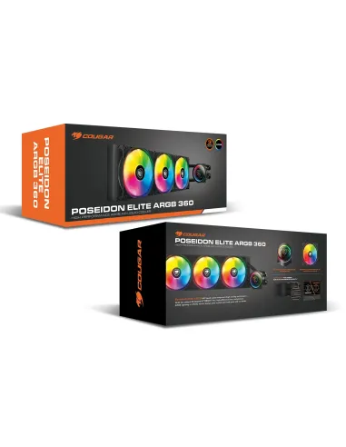 COUGAR Gaming CGR-PSDELRGB-B-360 Procesador Sistema de refrigeración líquida todo en uno 12 cm Negro