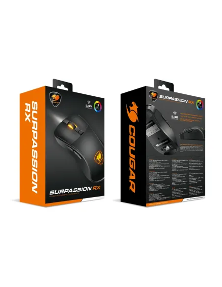COUGAR Gaming Surpassion RX ratón Juego mano derecha RF Wireless + USB Type-A Óptico 7200 DPI